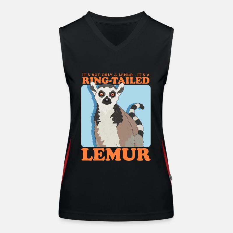 Lemur Ringed Tail Ringed Lemur Gift Women's Functional Contrast Tank Top