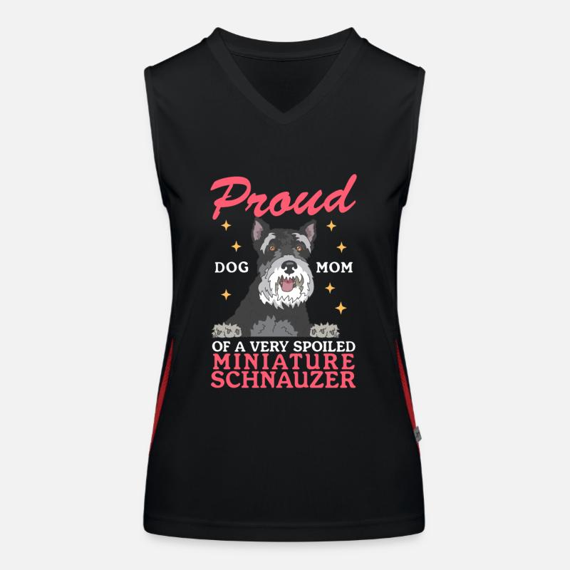 Miniature Schnauzer Mom Schnauzer Dogs Gift Women's Functional Contrast Tank Top