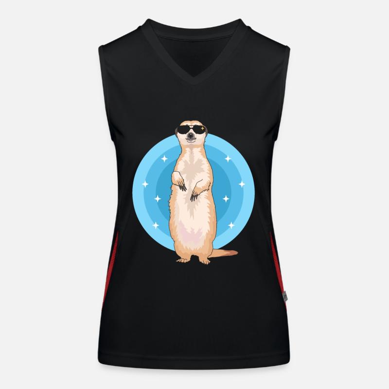 Suricate cool | Drôle de cadeau suricate Débardeur respirant contrasté Femme