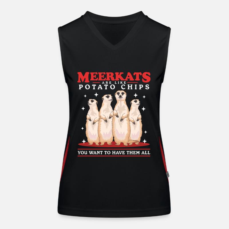 Suricate Cool Funny Meerkat Cadeau Débardeur respirant contrasté Femme