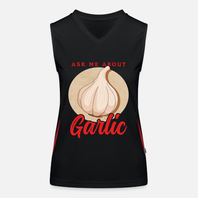 Garlic Garlic Lover Gift Women's Functional Contrast Tank Top