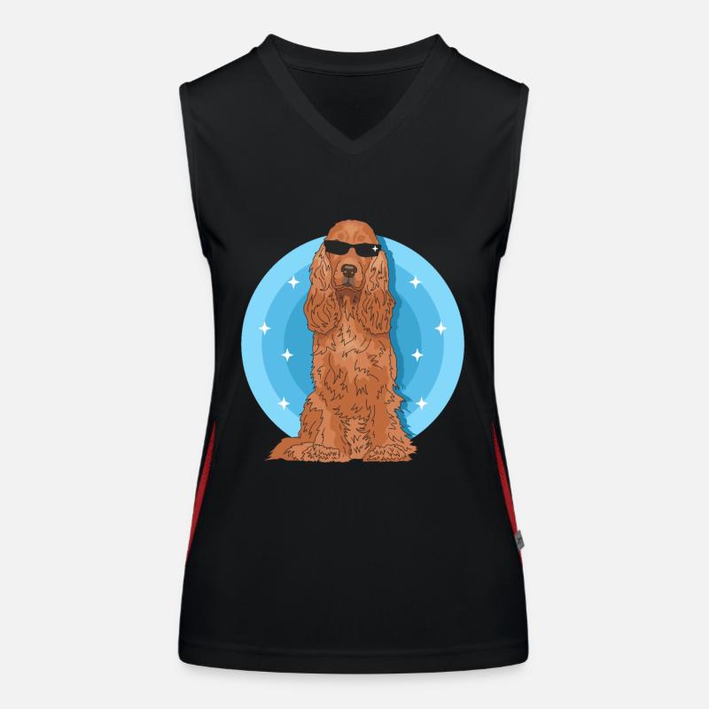 Cocker Spaniel Chiens Cocker Spaniel Cadeau Débardeur respirant contrasté Femme