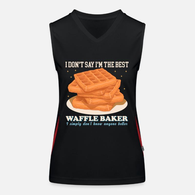 Waffles Waffle Waffle Lover Gift Women's Functional Contrast Tank Top