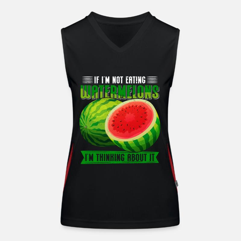 Watermelon Angurie Paste Arbuse Gift Women's Functional Contrast Tank Top