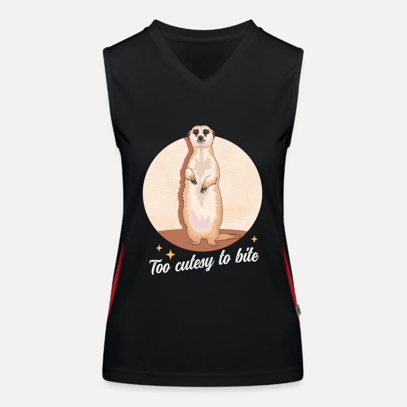 Suricate Cool drôle suricate cadeau Débardeur respirant contrasté Femme