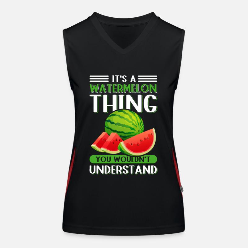 Pastèque Angurie pâte Arbuse cadeau Débardeur respirant contrasté Femme