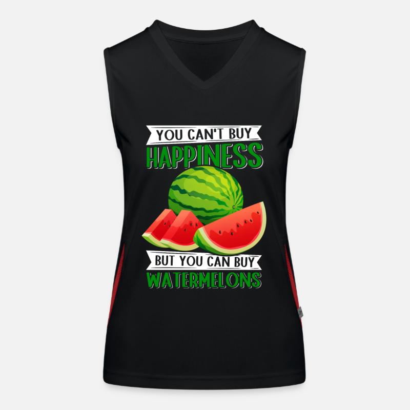 Pâte de pastèque Angurie Arbuse cadeau Débardeur respirant contrasté Femme