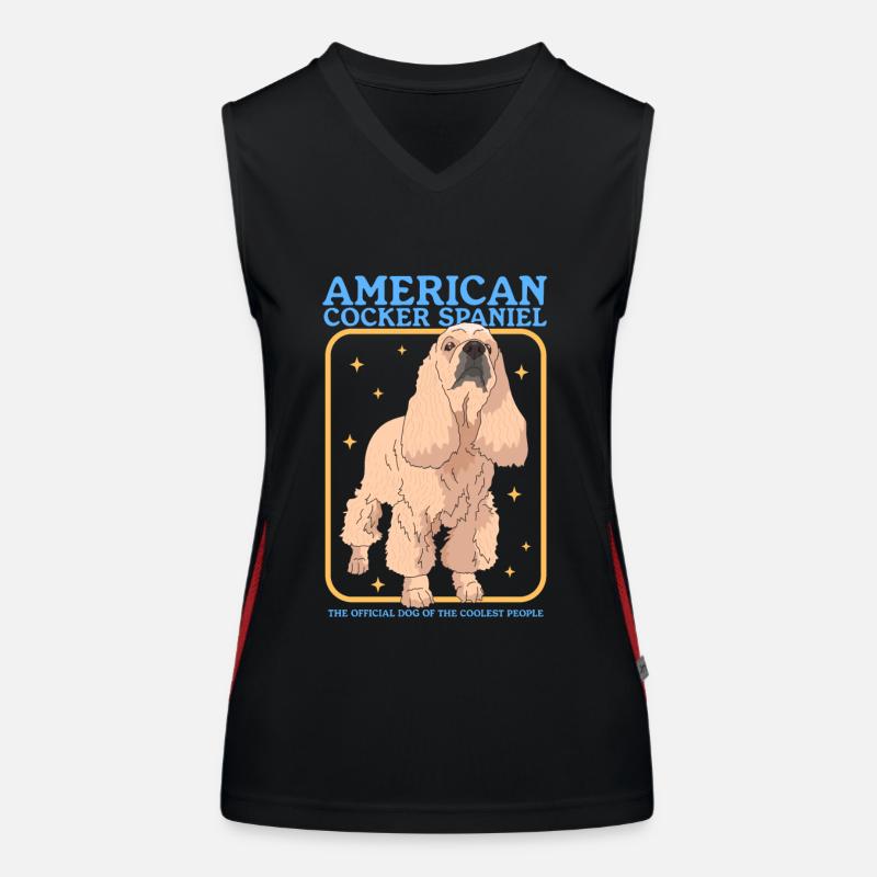 Amerikanischer Cocker Spaniel Hunde Geschenk Funktionelles Kontrast-Tank Top für Frauen