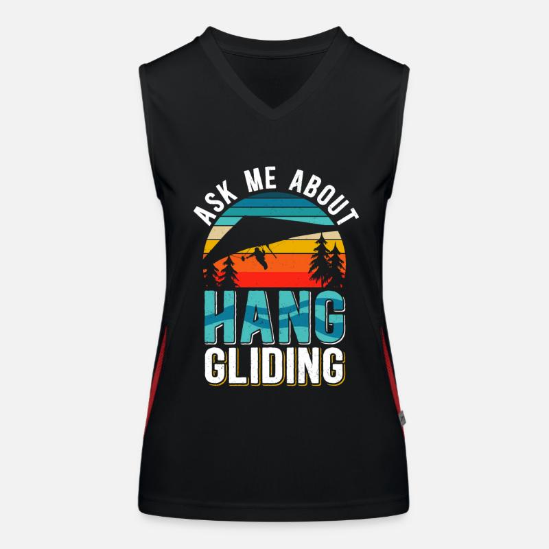 Hang Gliding Hängegleiter Hanggliding Geschenk Funktionelles Kontrast-Tank Top für Frauen