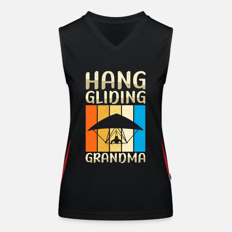 Hang Gliding Granny Hang Glider Gift Women's Functional Contrast Tank Top