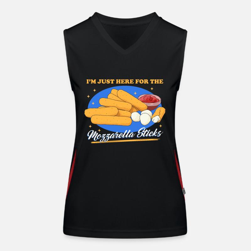 Mozzarella Sticks Käse Geschenk Funktionelles Kontrast-Tank Top für Frauen