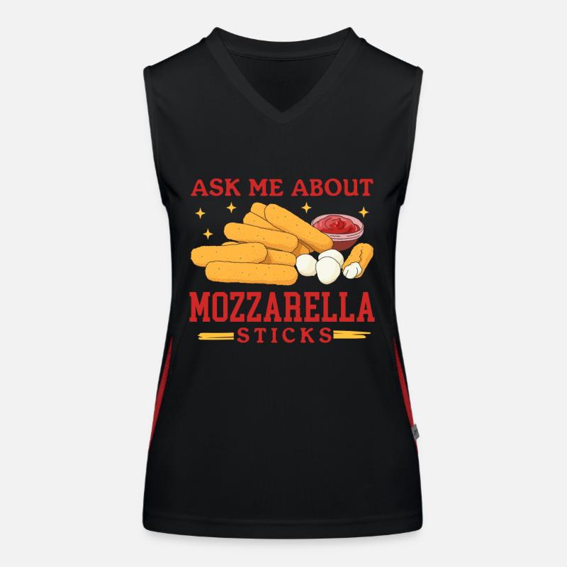 Mozzarella Sticks Cheese Lover Gift Women's Functional Contrast Tank Top