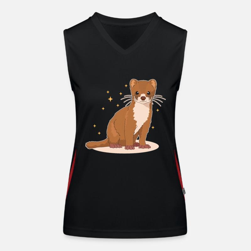 Wiesel Kleinwiesel Mauswiesel Geschenk Funktionelles Kontrast-Tank Top für Frauen
