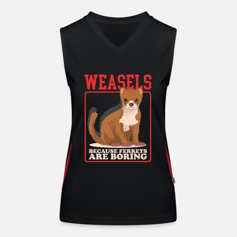 Wiesel Mauswiesel Hermännchen Geschenk Funktionelles Kontrast-Tank Top für Frauen