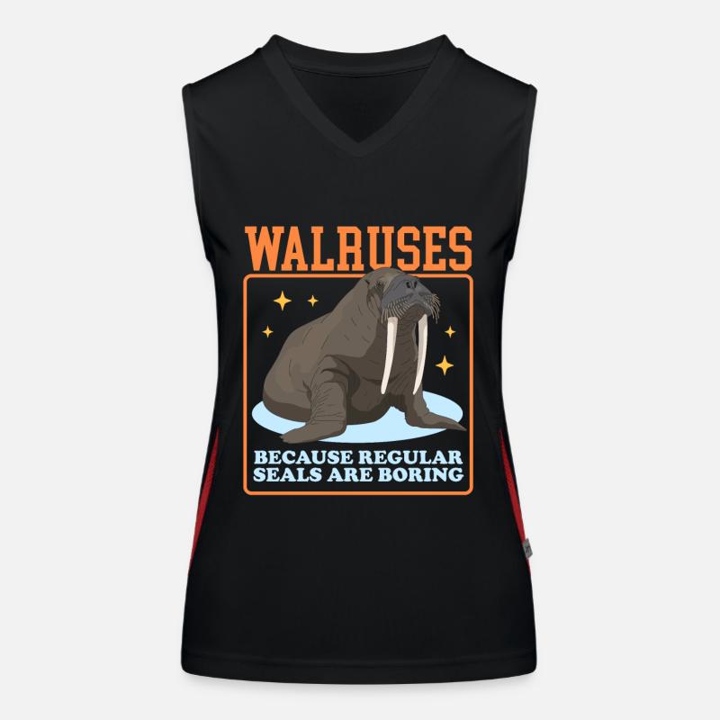 Walrus Walrus | Walrus Walrus Gift Women's Functional Contrast Tank Top