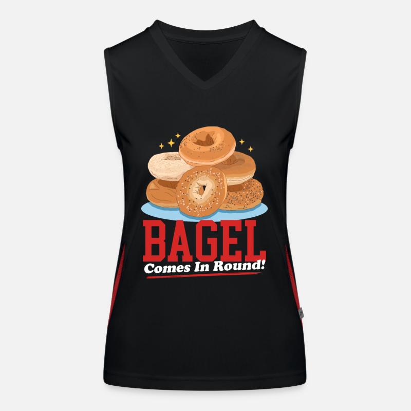Bagel Bagel Bread Beigel Gift Women's Functional Contrast Tank Top