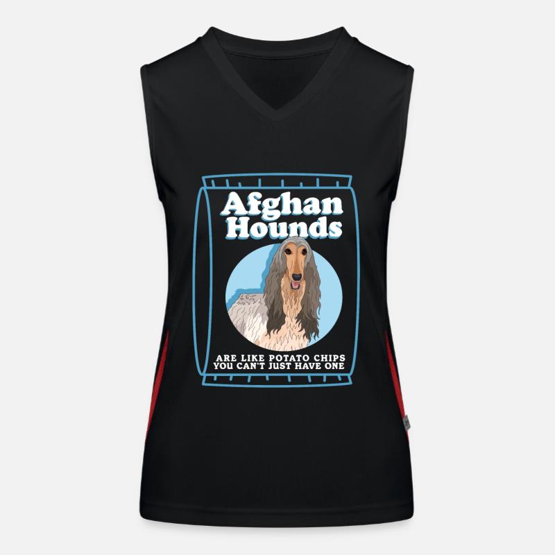 Afghanischer Windhund Hundebesitzer Geschenk Funktionelles Kontrast-Tank Top für Frauen
