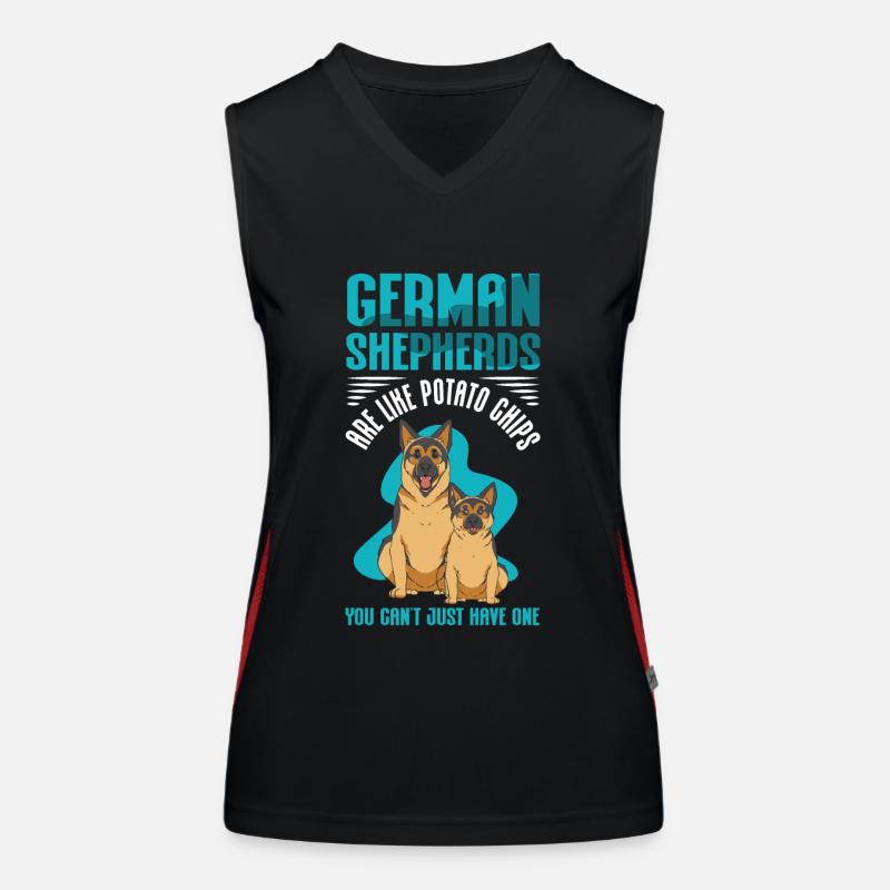 German Shepherds German Shepherd Gift Women's Functional Contrast Tank Top