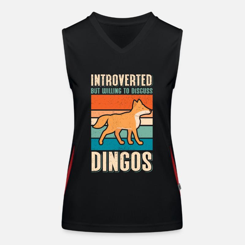 Dingo Australische Dingos Hunde Geschenk Funktionelles Kontrast-Tank Top für Frauen