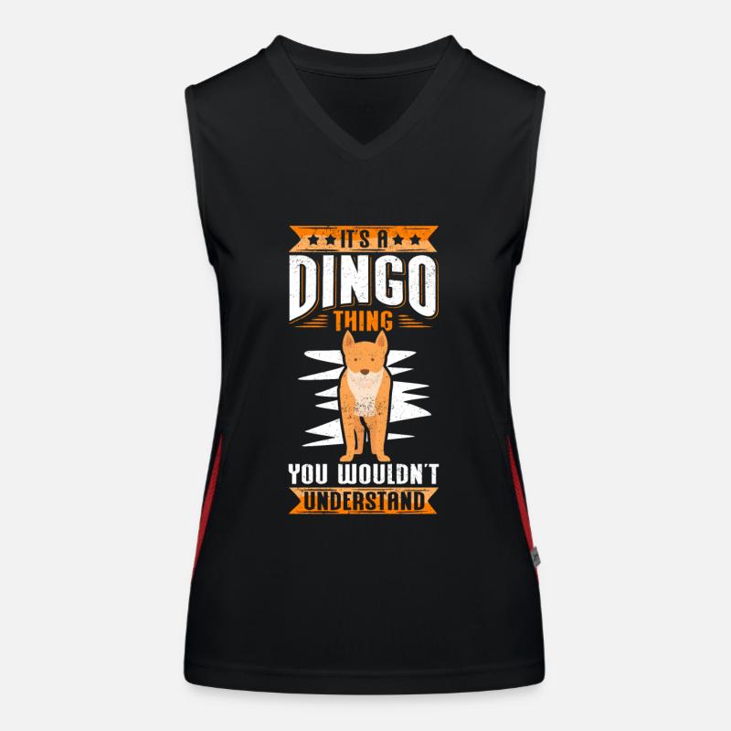 Dingo australien dingos chien cadeau Débardeur respirant contrasté Femme