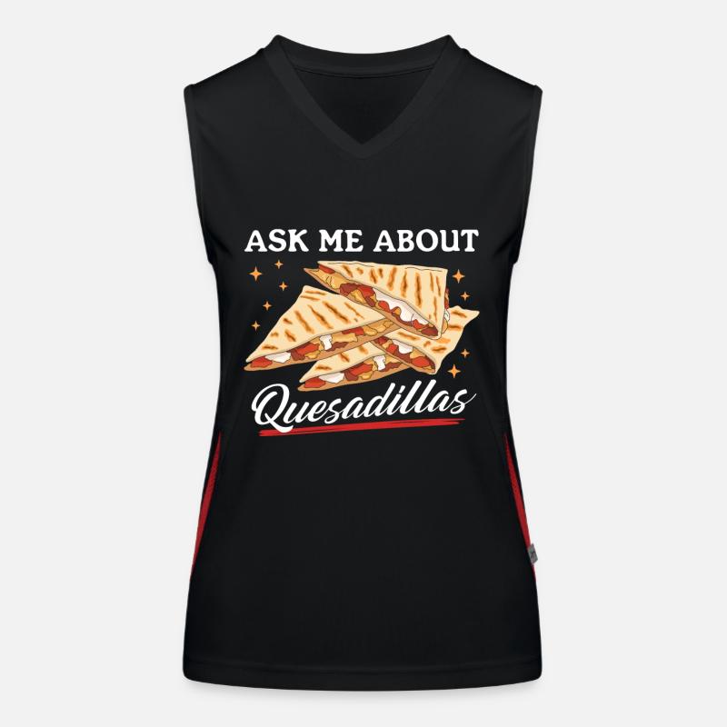Quesadilla Tortillas Quesadillas Geschenk Funktionelles Kontrast-Tank Top für Frauen