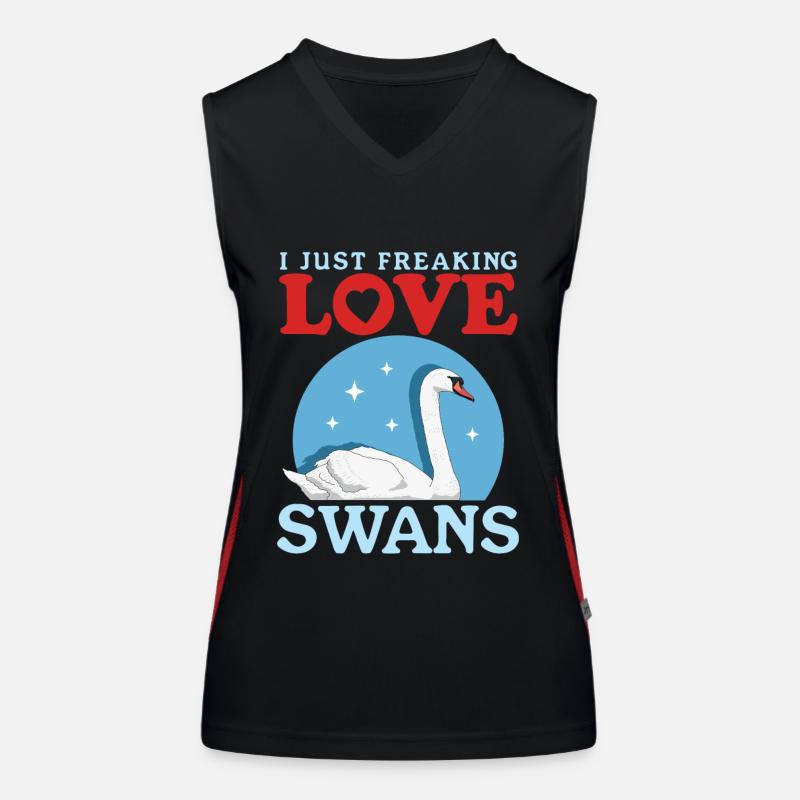 Swans Swans Swan Lover Gift Women's Functional Contrast Tank Top