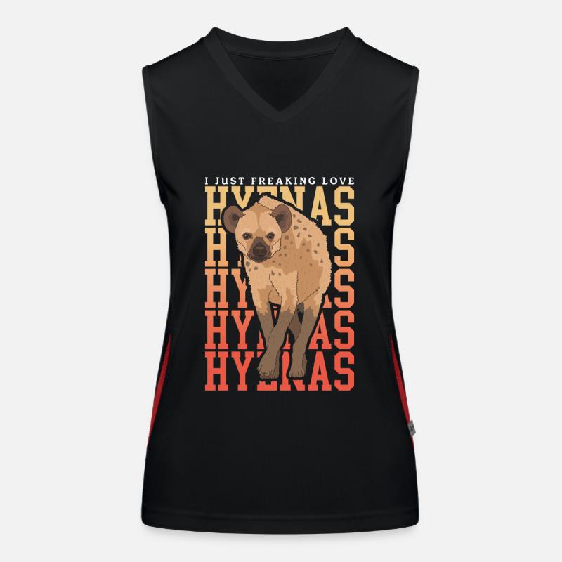 Hyäne Hyänen Tüpfelhyäne Geschenk Funktionelles Kontrast-Tank Top für Frauen