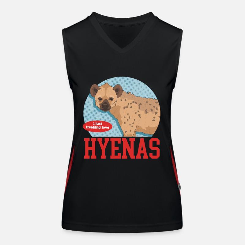 Hyäne Tüpfelhyäne Hyänen Geschenk Funktionelles Kontrast-Tank Top für Frauen