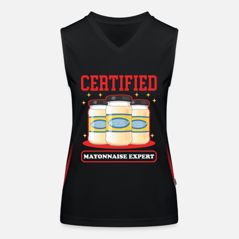 Mayonnaise Experte Mayo Geschenk Funktionelles Kontrast-Tank Top für Frauen