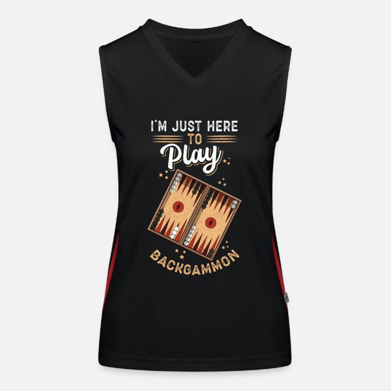 Jeu de backgammon Jeu de société backgammon cadeau Débardeur respirant contrasté Femme