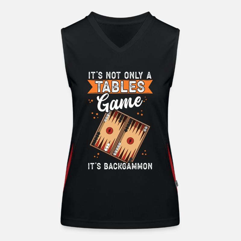 Backgammon Brettspiel Backgammon Spiel Geschenk Funktionelles Kontrast-Tank Top für Frauen
