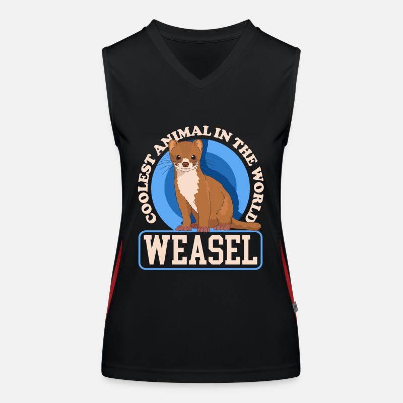 Weasel Mouse Weasel Hermännchen Gift Women's Functional Contrast Tank Top