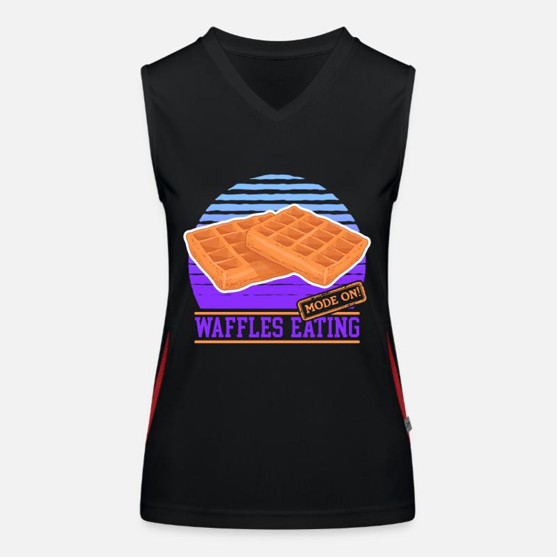 Waffles Waffle Lover Waffle Gift Women's Functional Contrast Tank Top