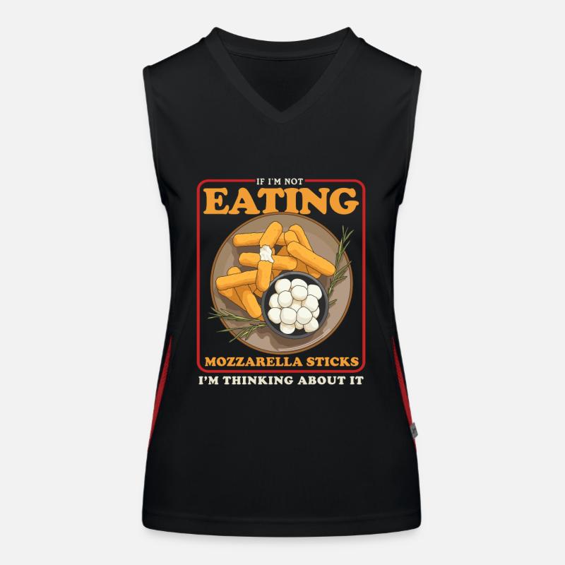 Mozzarella Sticks Cheese Lover Gift Women's Functional Contrast Tank Top