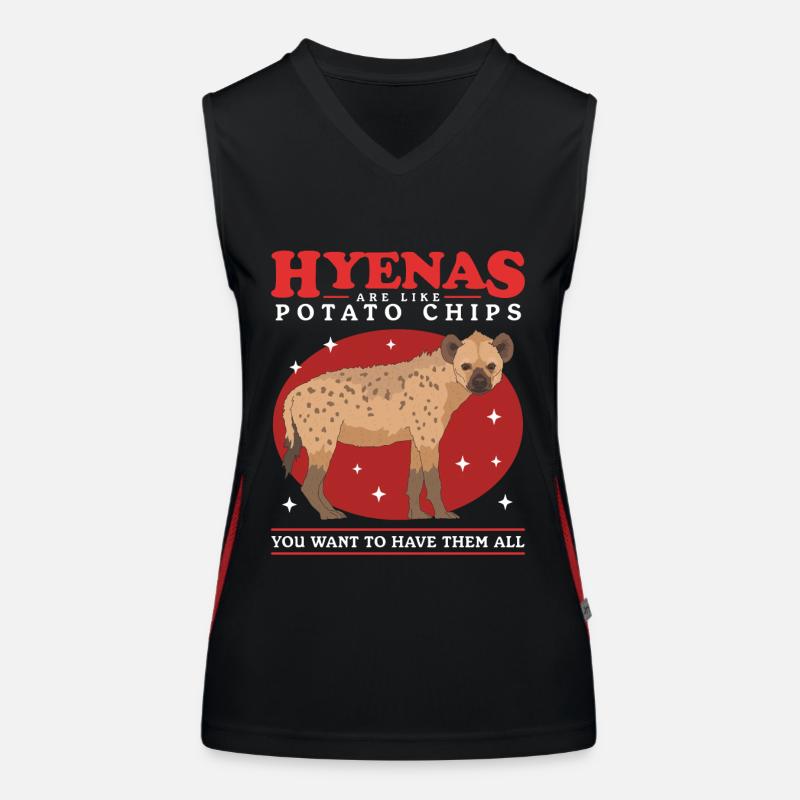 Hyäne Hyänen Tüpfelhyäne Geschenk Funktionelles Kontrast-Tank Top für Frauen
