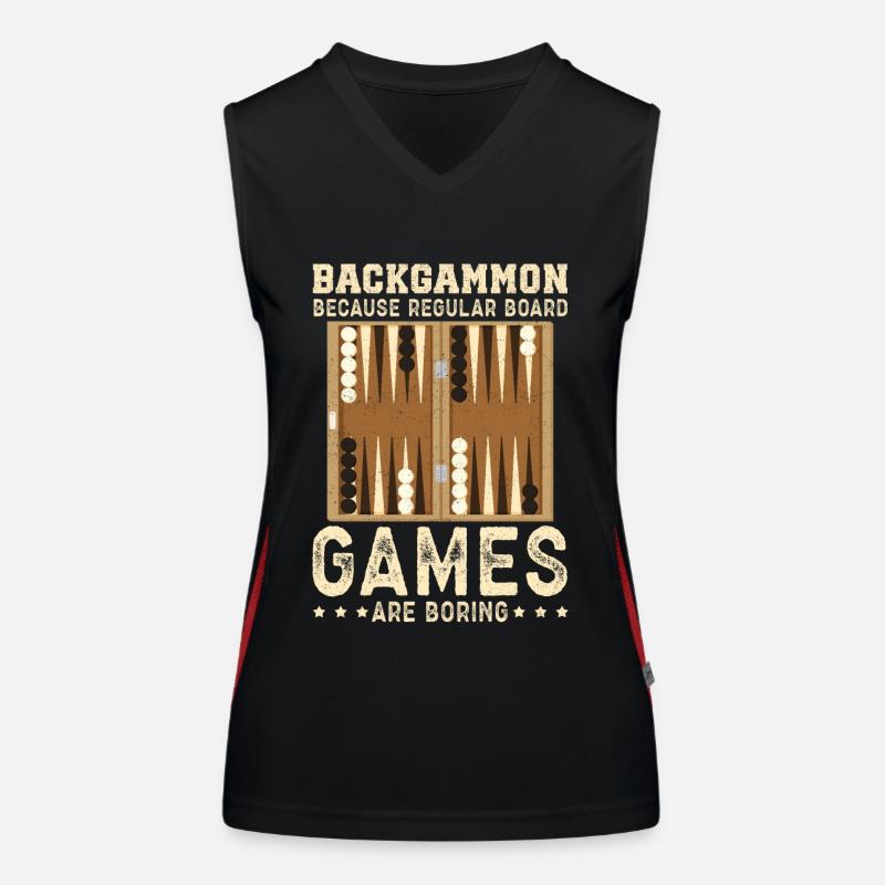 Backgammon Player Backgammon Board Game Gift Women's Functional Contrast Tank Top