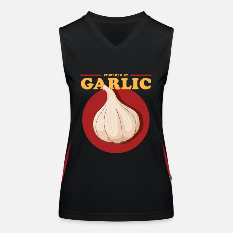 Garlic Garlic Lover Gift Women's Functional Contrast Tank Top