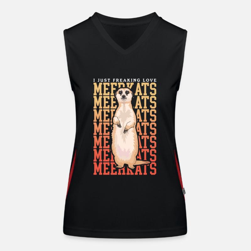 Erdmännchen Cooles Erdmännchen Geschenk Funktionelles Kontrast-Tank Top für Frauen