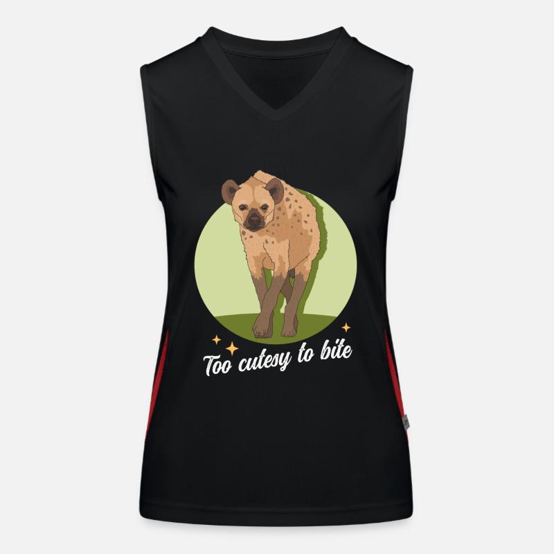 Hyäne Hyänen Tüpfelhyäne Geschenk Funktionelles Kontrast-Tank Top für Frauen