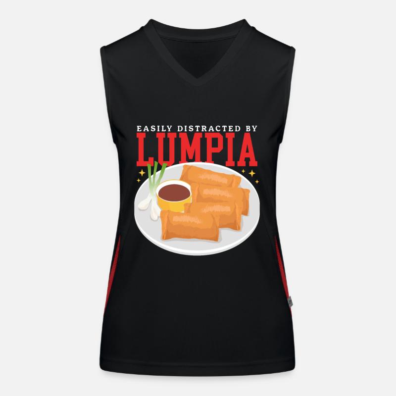 Lumpia Spring Rolls Loempia Gift Women's Functional Contrast Tank Top