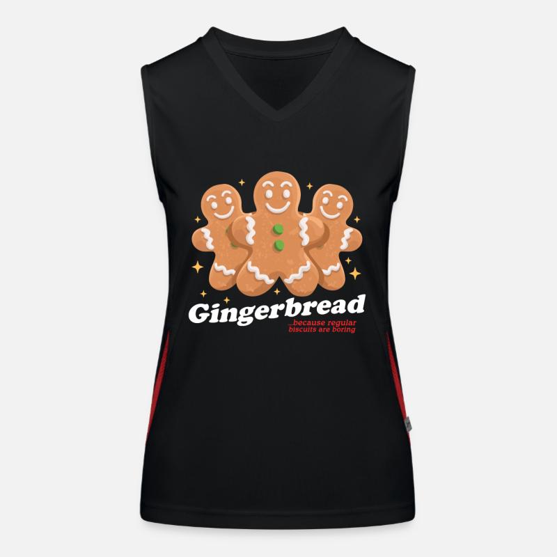 Lebkuchenmann Lebkuchen Lebkuchenmänner Geschenk Funktionelles Kontrast-Tank Top für Frauen