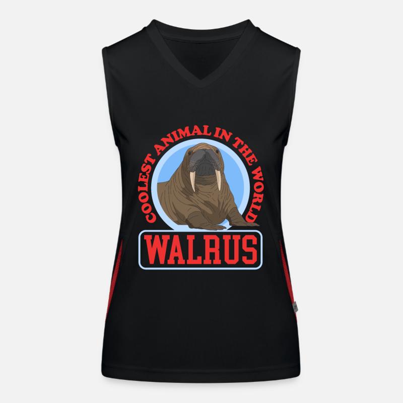 Walrus Walrus Walrus Walrus Gift Women's Functional Contrast Tank Top