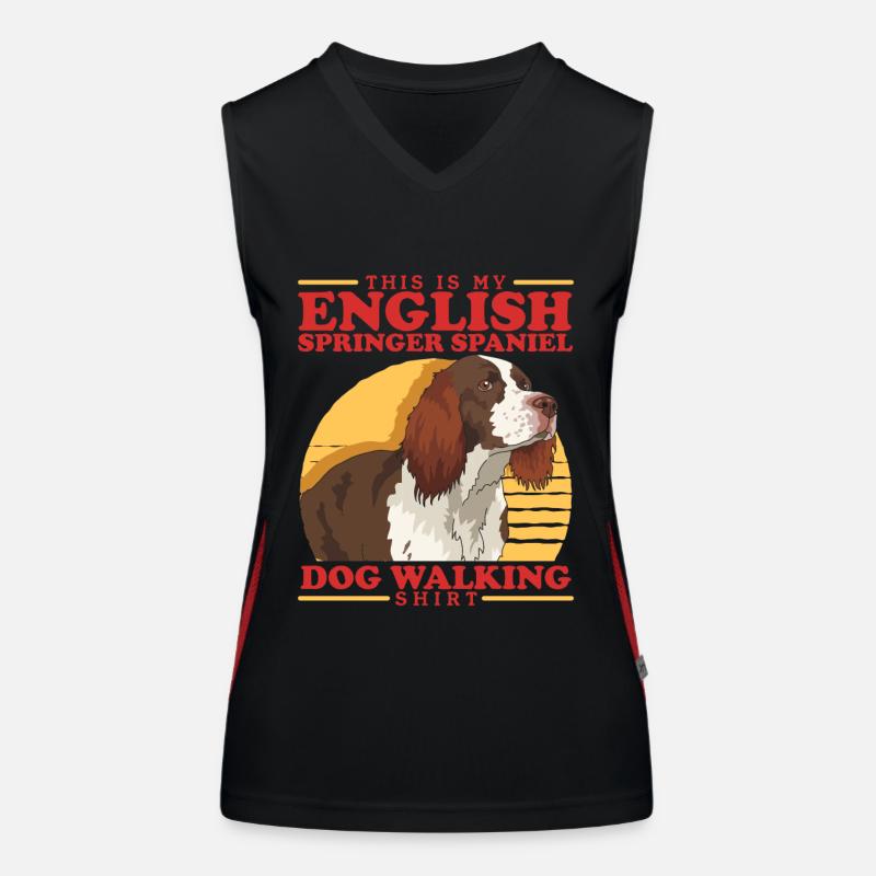 English Springer Spaniel Hundehalter Geschenk Funktionelles Kontrast-Tank Top für Frauen