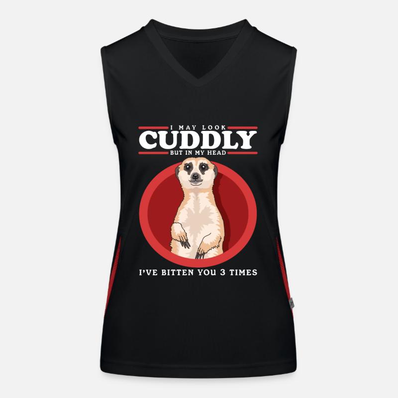 Erdmännchen lustiges Erdmännchen Geschenk Funktionelles Kontrast-Tank Top für Frauen