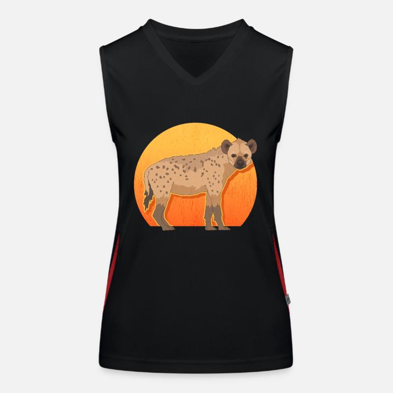 Hyäne Hyänen Tüpfelhyäne Geschenk Funktionelles Kontrast-Tank Top für Frauen