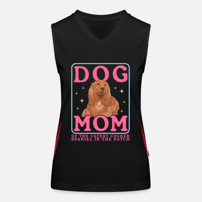 Cocker Spaniel Maman Cocker Spaniel Cadeau Débardeur respirant contrasté Femme