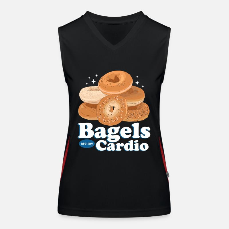 Bagel Beigel Bagol Bread Gift Women's Functional Contrast Tank Top