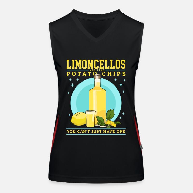 Limoncello Limoncellos | Cadeau de liqueur de citron Débardeur respirant contrasté Femme