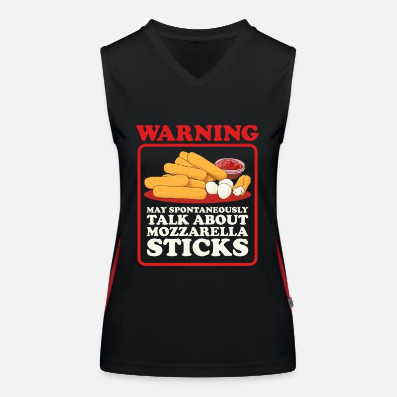 Mozzarella Sticks Cheese Lover Gift Women's Functional Contrast Tank Top