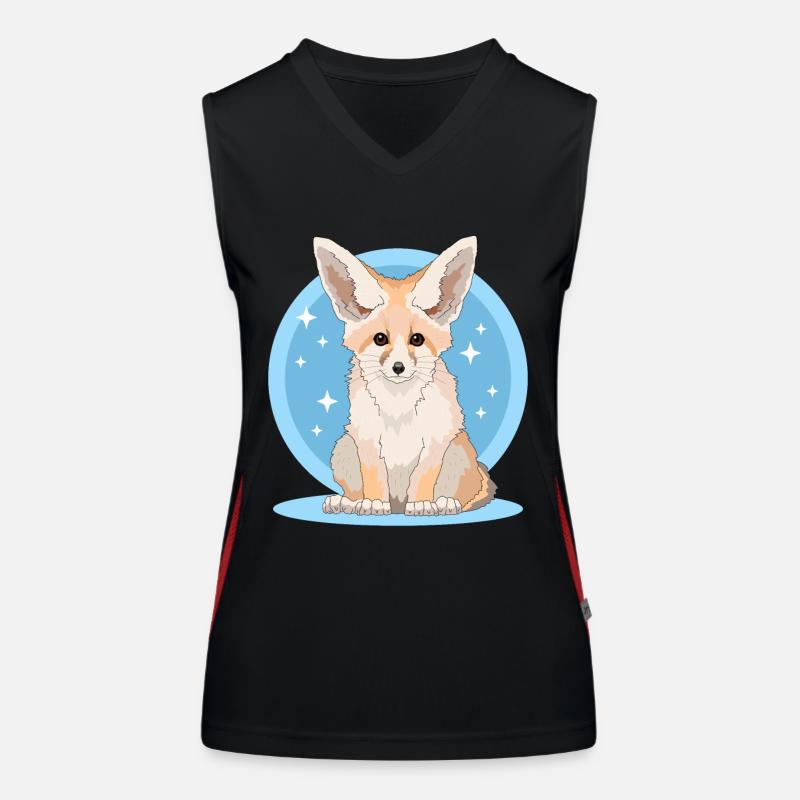 Fennec Fox Desert Foxes Gifts Women's Functional Contrast Tank Top